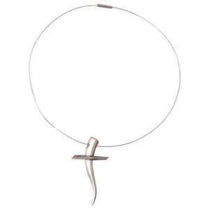 Breil Steel Cross‎ Pendant & Metal Wire Choker